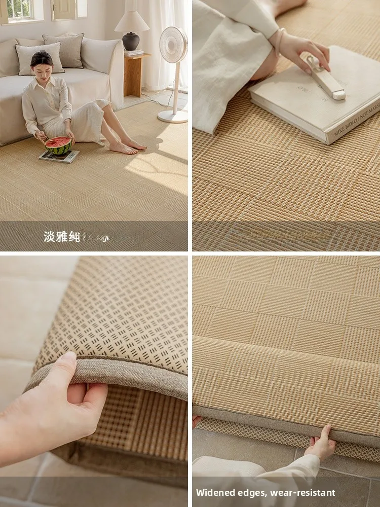 Japanse Sle Bamboe Geweven Cool Mat Vloer Pad Tat Mat Slaapkamer Studie Tapijt Thuisgebruik Theesalon Woonkamer Decor Tapijt