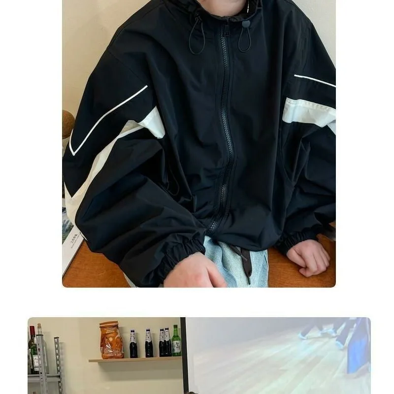 UNITIM Herbstjacken für Mädchen von 4–14 Jahren, lockere, lässige Jacken mit Reißverschluss, Junior-Mädchen-Oberbekleidung, kontrastfarbene Sportjacke für junge Teenager-Mädchen – Detail 9