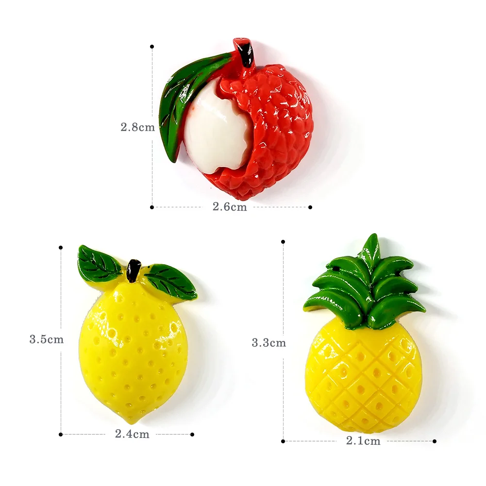 10pcs Fruits Resin Fridge Magnets Whiteboard Souvenir Refrigerators Magnetic Sticker Home Decor Kitchen Decoration Accessories view 5
