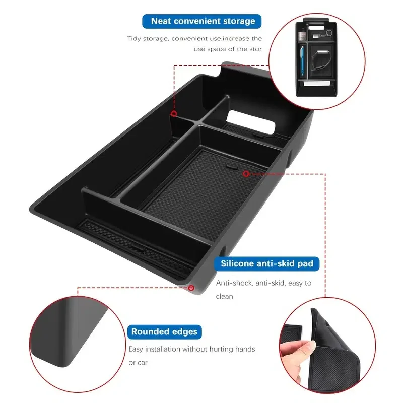 For 2022 C Class W206 Car Center Console Manager Inserted Into Tray Armrest Storage Box