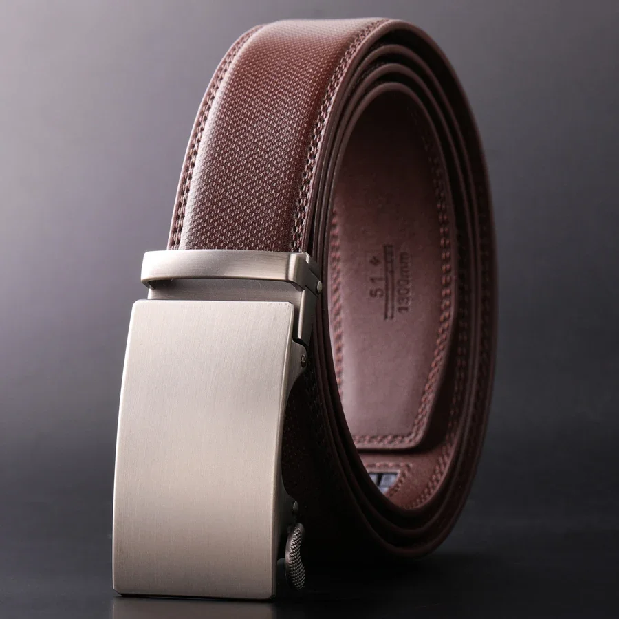 

Genuine Leather Belt for Men 2024 Automatic Buckle Luxury Business Leisure Male Waist Belt Zinc Alloy Buckle New Fashion G401