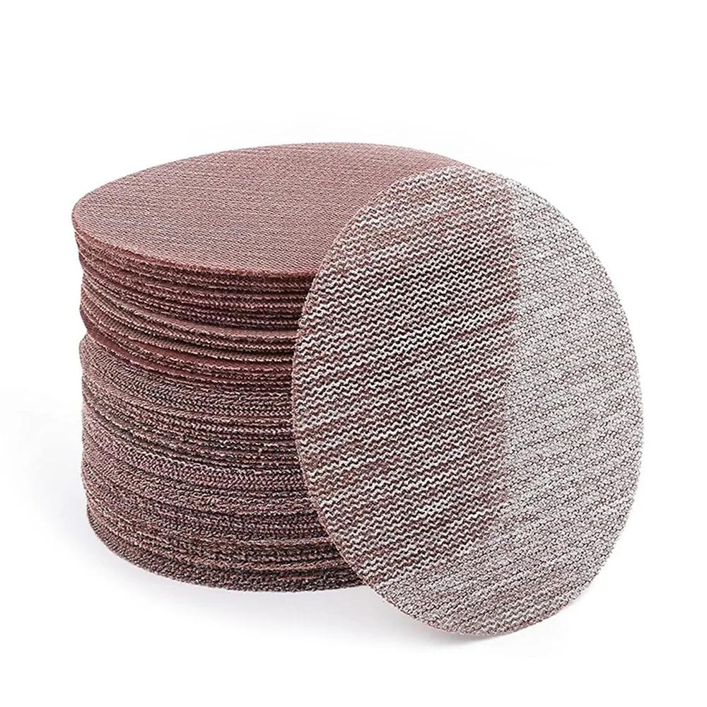 

50PCS Mesh Abrasive 6 Inch Sanding Discs Hook and Loop Drywall Sanding Disc 40-800 Grit Mesh Sandpaper for Metal,Wood,Drywall,Pu