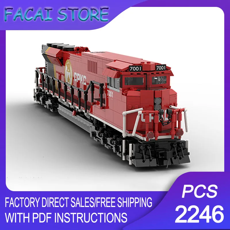 

Railway Train Model Moc Building Bricks Modular Canadian Pacific Train Technology Blocks Christmas DIY Toy Construction Gifts