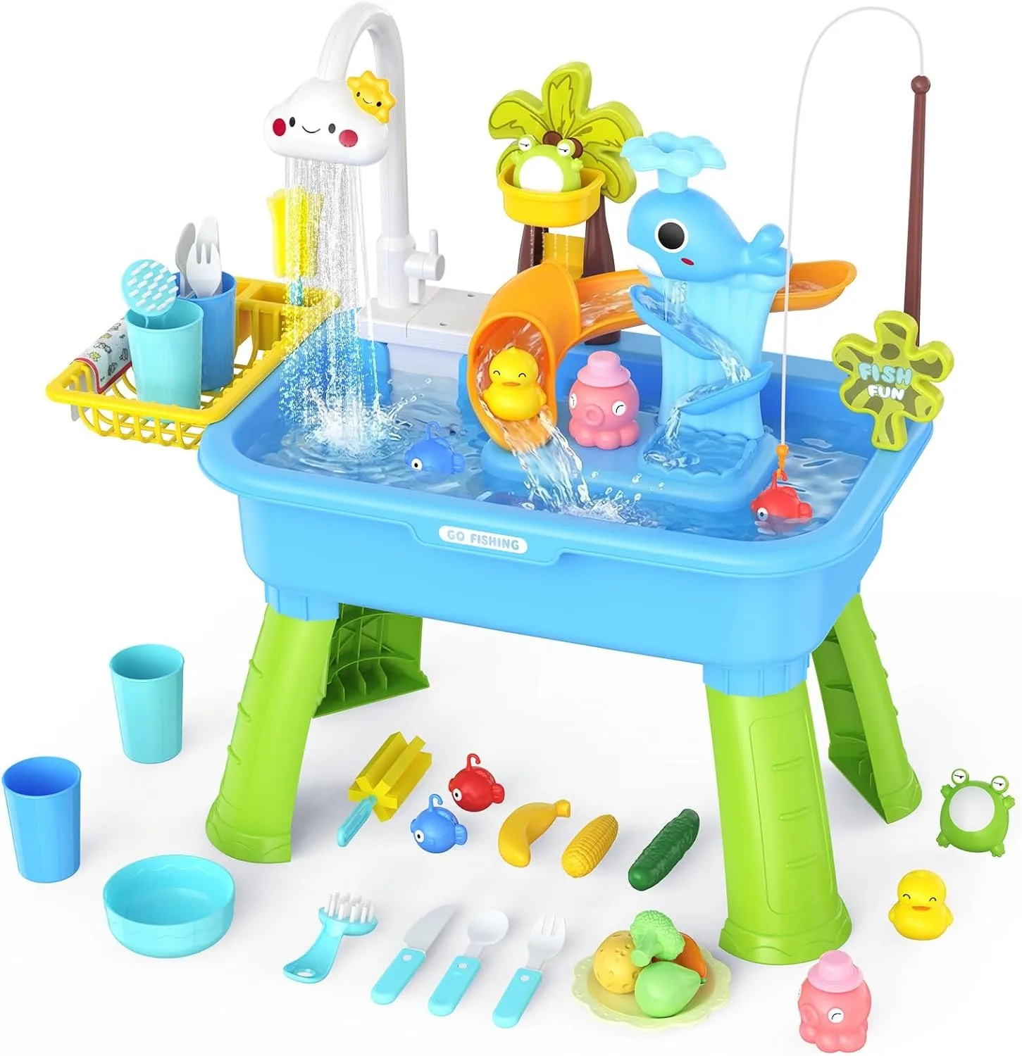 2026-upgraded-toddler-water-table-kitchen-play-sink-toy-electric-pump-running-water-sensory-fishing-game-summer-outdoor-toys
