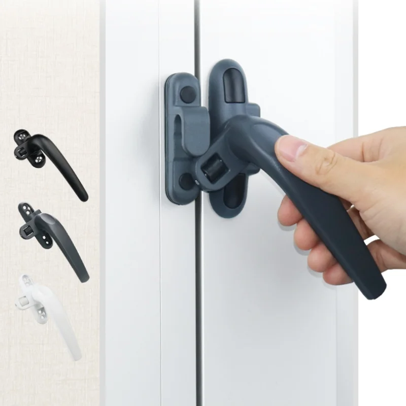 Universeller Schärpengriff aus Aluminiumlegierung mit Rad, Flügelfenster und Türschlossschnalle, Diebstahlsicherer Türgriff, Tür- und Schärpengriff