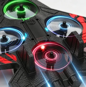 HTMCK Foam Airplane Glider 2.4G Remote Control Stunt Aircraft with LED Lights EPP Fighter Plane Toy for Kids Gifts image 4