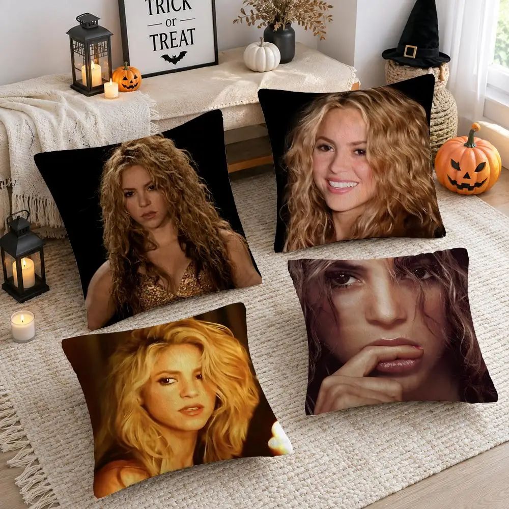 Singer S-Shakira Cushion Cover Plush Decorative Pillow Case With Hidden Zipper Cutecore Room Decor For Home