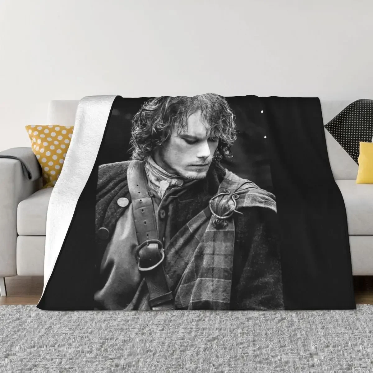 Jamie Fraser obcy koc uroczy koc do śpiwora w kratę