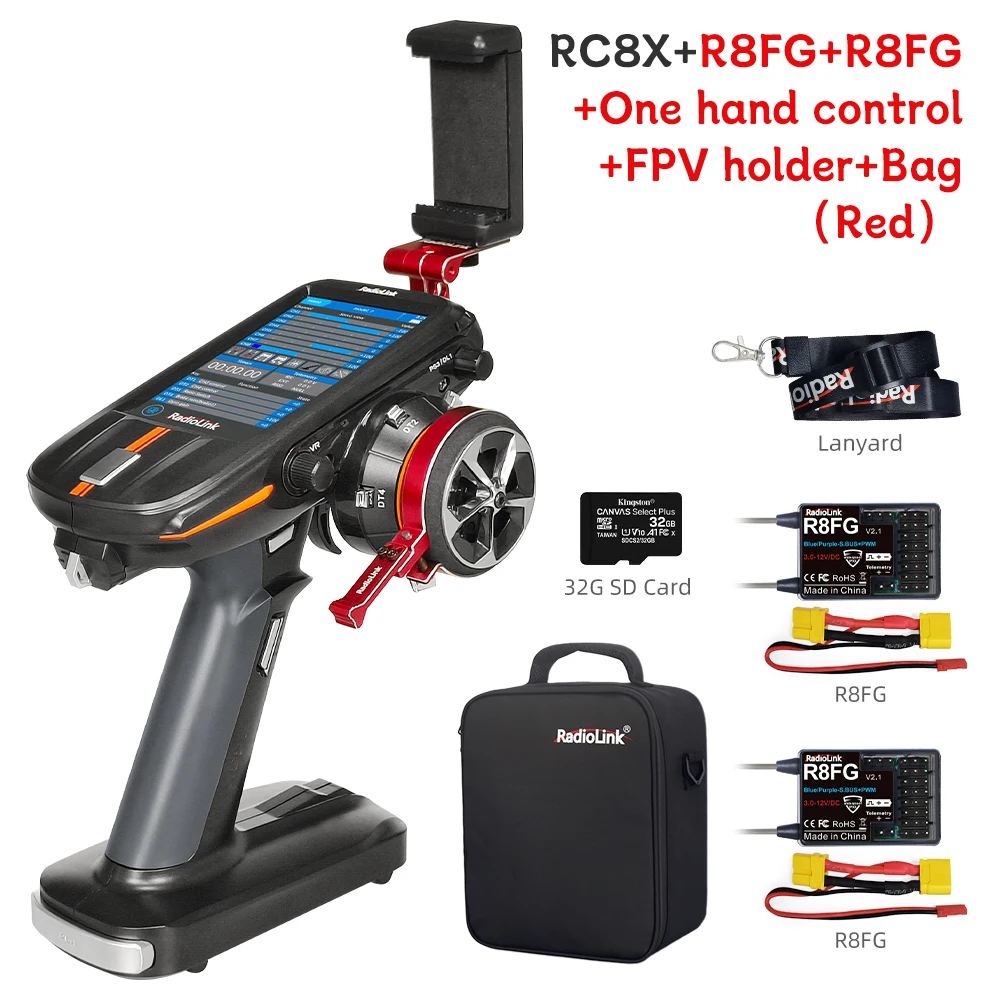 Radiolink RC8X 8CH 2.4G RC Transmitter with R8FG V2.1 Gyro