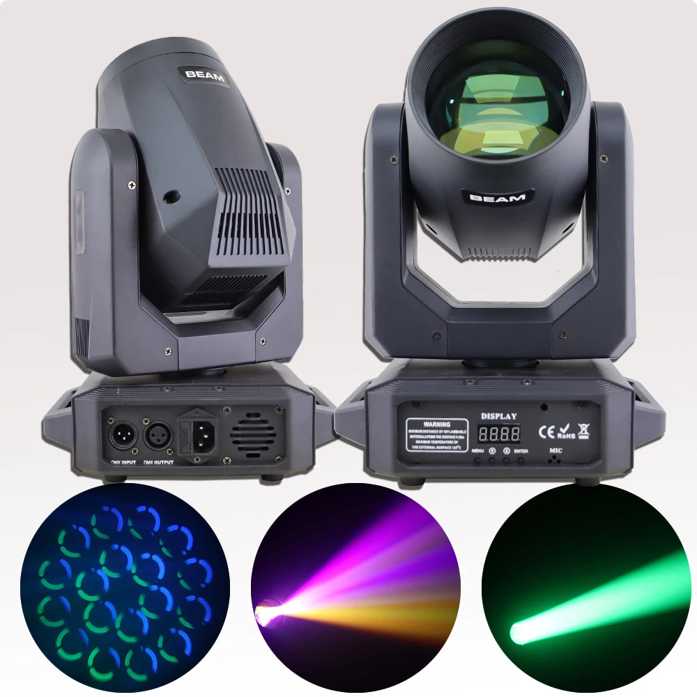 200W LED Beam Gobo Moving Head Stage Light Dazzling Effect DMX512 For Club KTV Disco DJ Party Lighting Moving Head Lyre