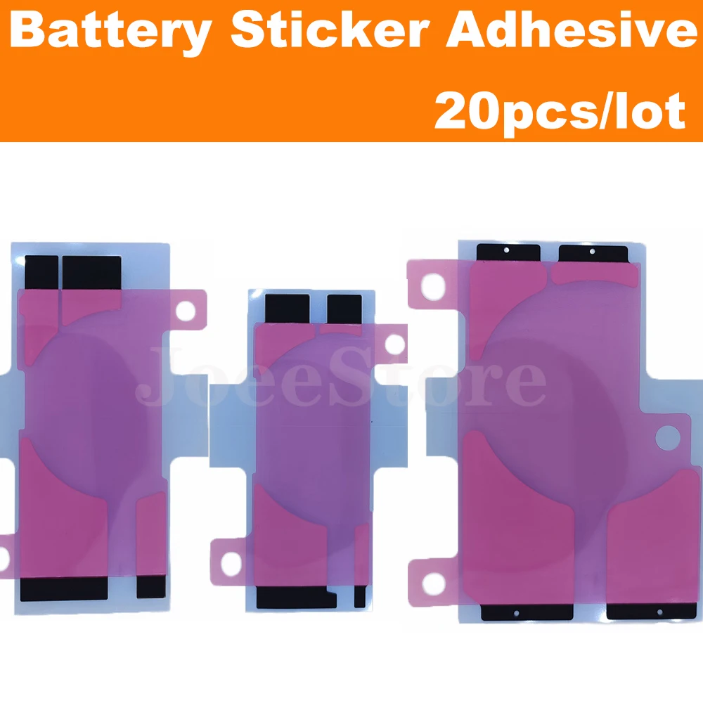 20Pcs Battery Adhesive Sticker for iPhone 11 12 XS 13 Pro Max X XR 6 6S 7 8 Plus Battery 3M Double Tape Strip Pull Trip Glue