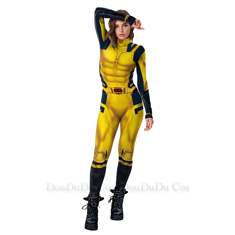 Smile Hero Wolverine Deadpool Cosplay Jumpsuit, Costume d'Halloween pour hommes et femmes, ZTremblJames Howlett Party, Costume de batterie