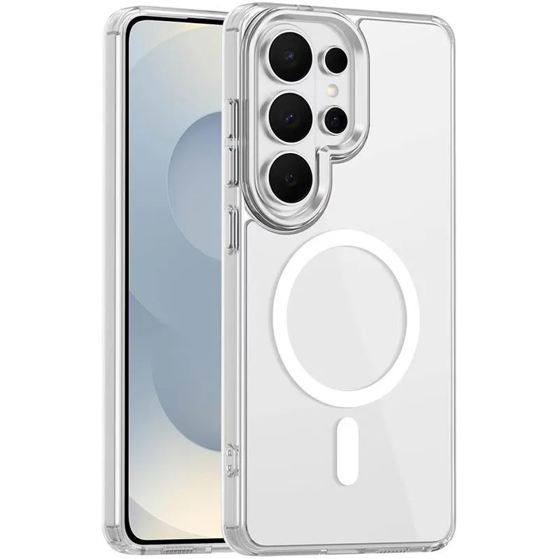 For Samsung Galaxy S26 S25 S24 S23 S22 S21 Ultra Case HD Clear Magnetic Hybrid Anti-Yellowing Wireless Charging Shockproof Cover