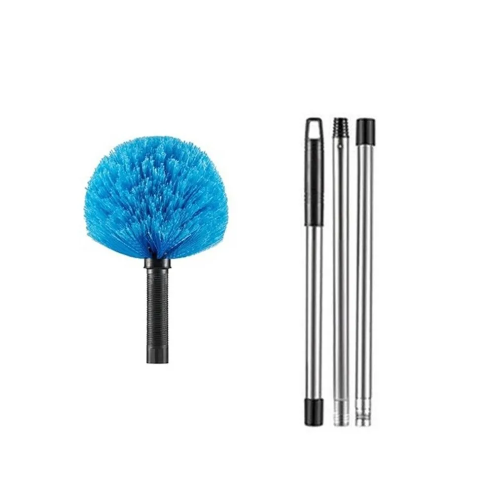 Practical Plastic Round Head Brush High Areas Dusting Tool Ceiling Duster Long Handle Brush Fan Cleaning