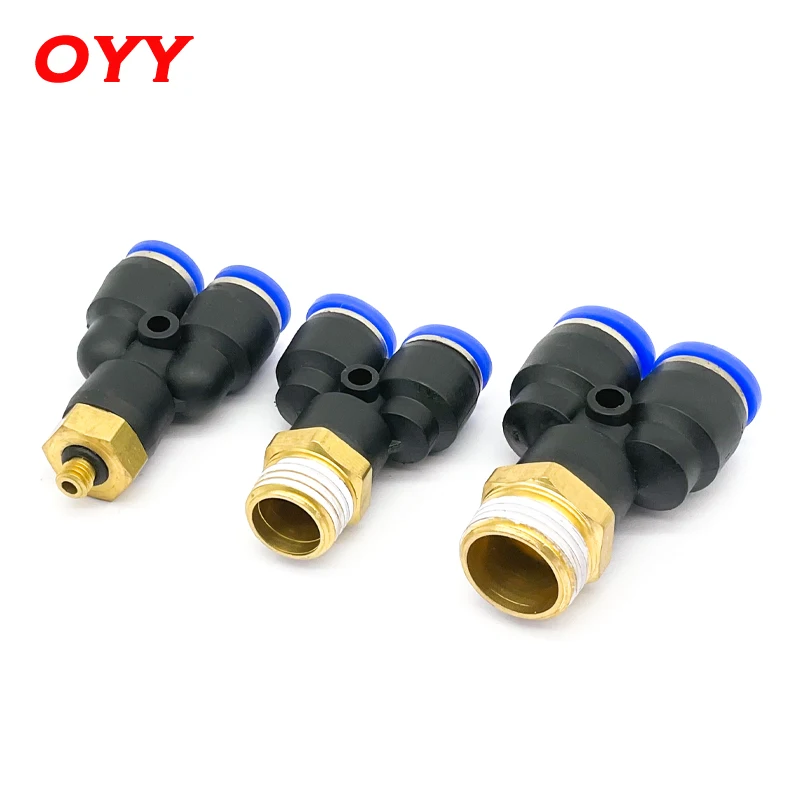 1PCS Pneumatic Air Connector Fitting PX 4mm 6mm 8/10mm Thread M5 1/8 