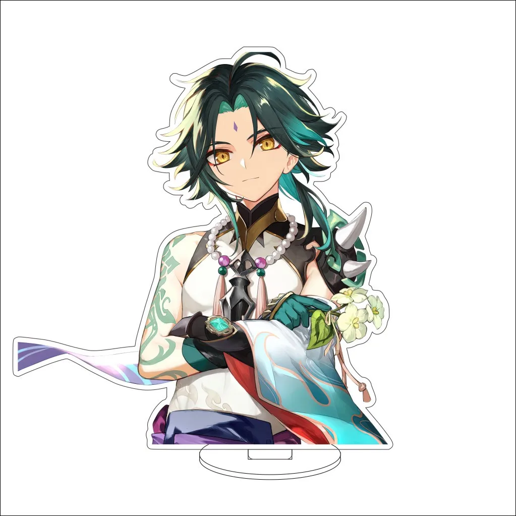 16CM Anime Game Genshin Impact Xiao Cos Acrylic Figure Stand Ornaments Chrismas Gifts Goods view 2
