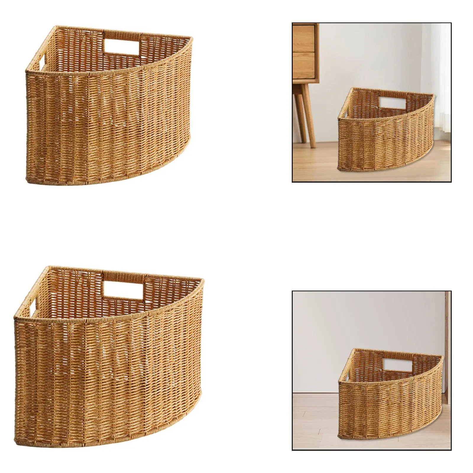 

Портативная угловая корзина-органайзер в форме веера из полипропилена, прочный контейнер для хранения большой вместимости для дома