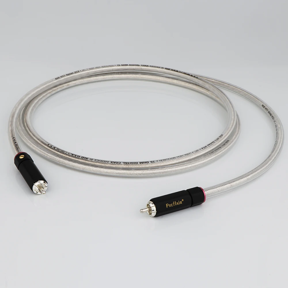 XLO HT4 Silver Plated Digital cable HiFi 75 Ohms Coaxial Audio Cable Screen Digital Audio Coaxial Cable RCA To RCA For DAC CD