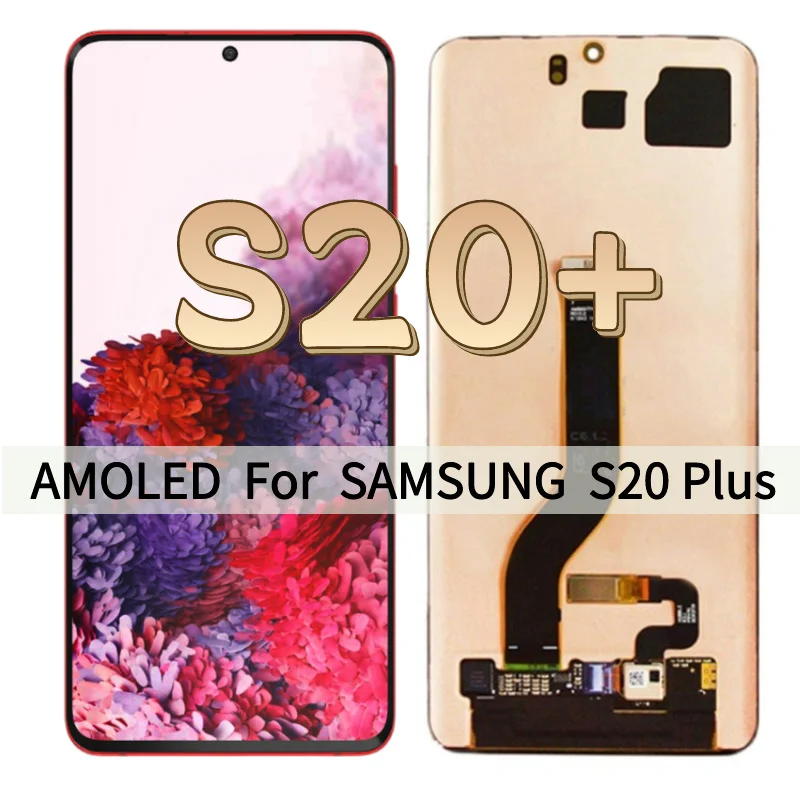 

ЖК-дисплей Super AMOLED для Samsung S20 + G985 G985F G985F/DS, цифровой сенсорный экран в сборе, дисплей S20 Plus