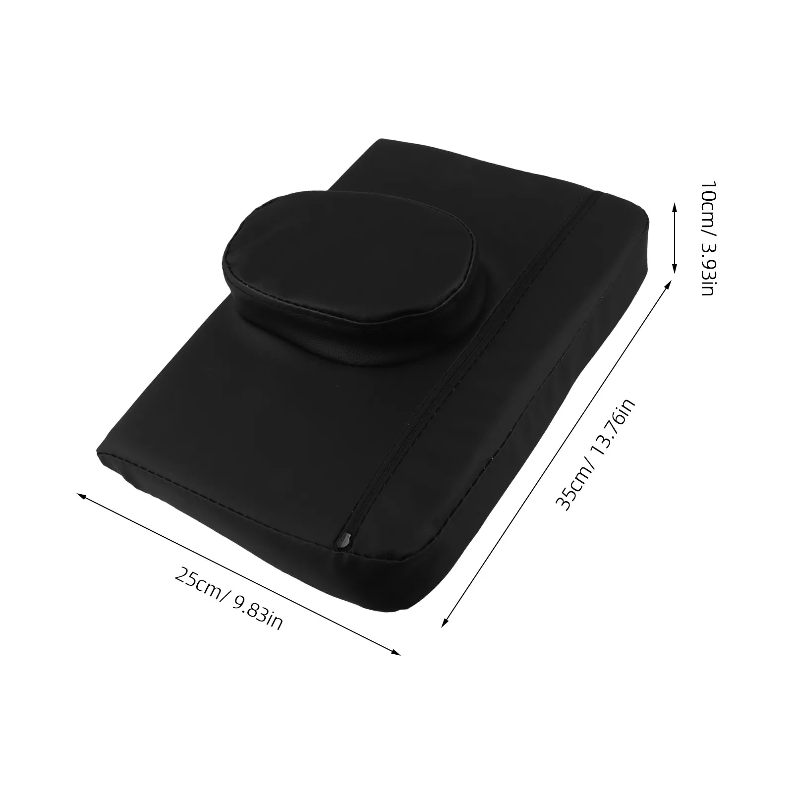 Massage Headrest for Bed Mattress Black PU Cover Skin-Friendly Ergonomic Neck Support Pillow Professional Spa Table Headrest