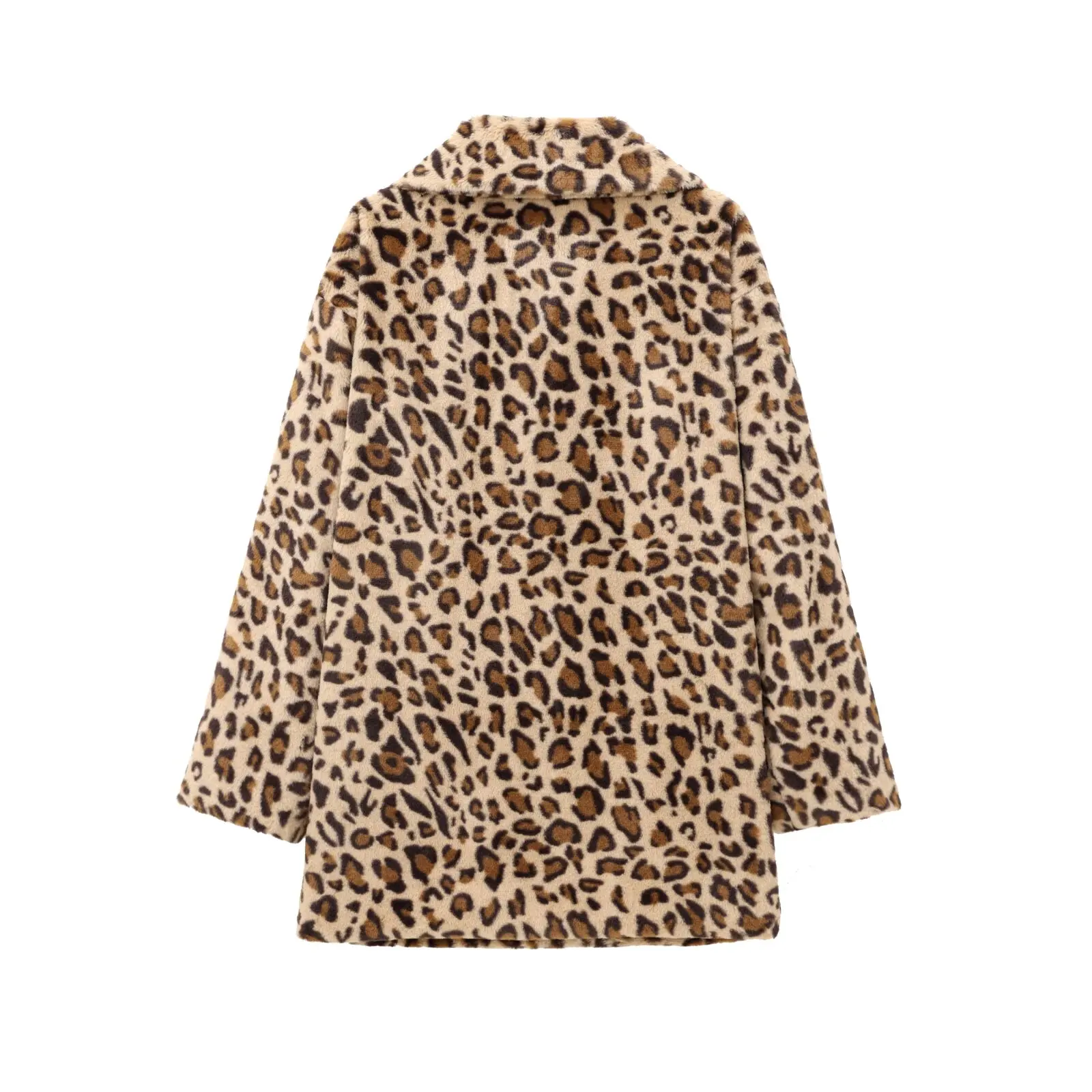 معطف نسائي موضة 2025 على الطراز الأوروبي والأمريكي شتوي جديد مطبوع عليه حيوانات من الفرو الصناعي معطف ملابس خارجية Mujer