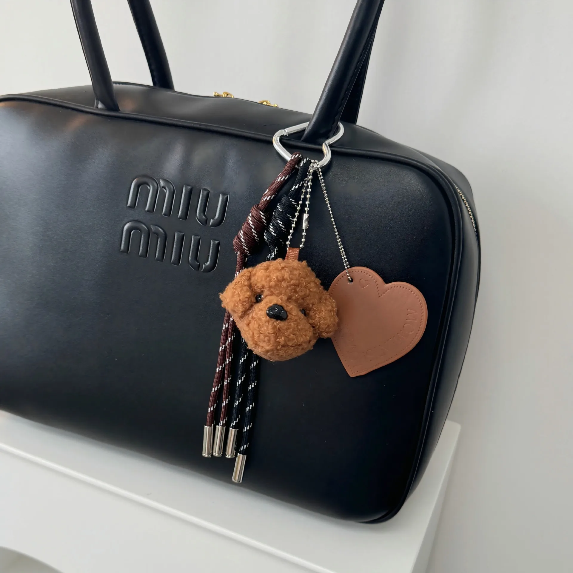 Ins Cute Plush Bear Keychain Puppy Rabbit 3D Baseball Postcard Pendant For Girl Women Gifts Mobile Bag Trendy Accessories Y2k