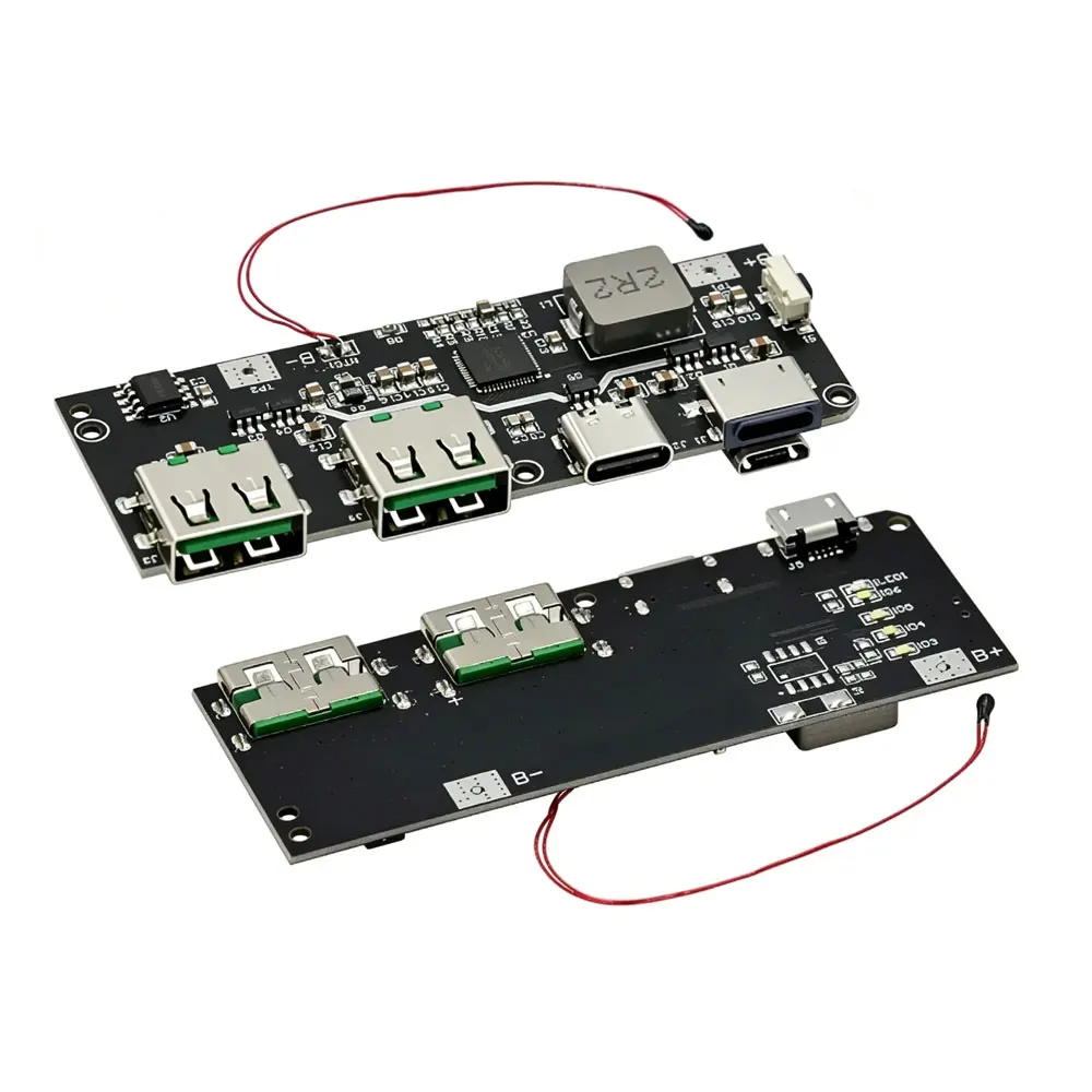 1pcs QC4.0 QC3.0 LED Dual USB 5V 4.5A 22.5W Micro/Type-C USB Mobile Power Bank 18650 Charging Module Temperature Protection