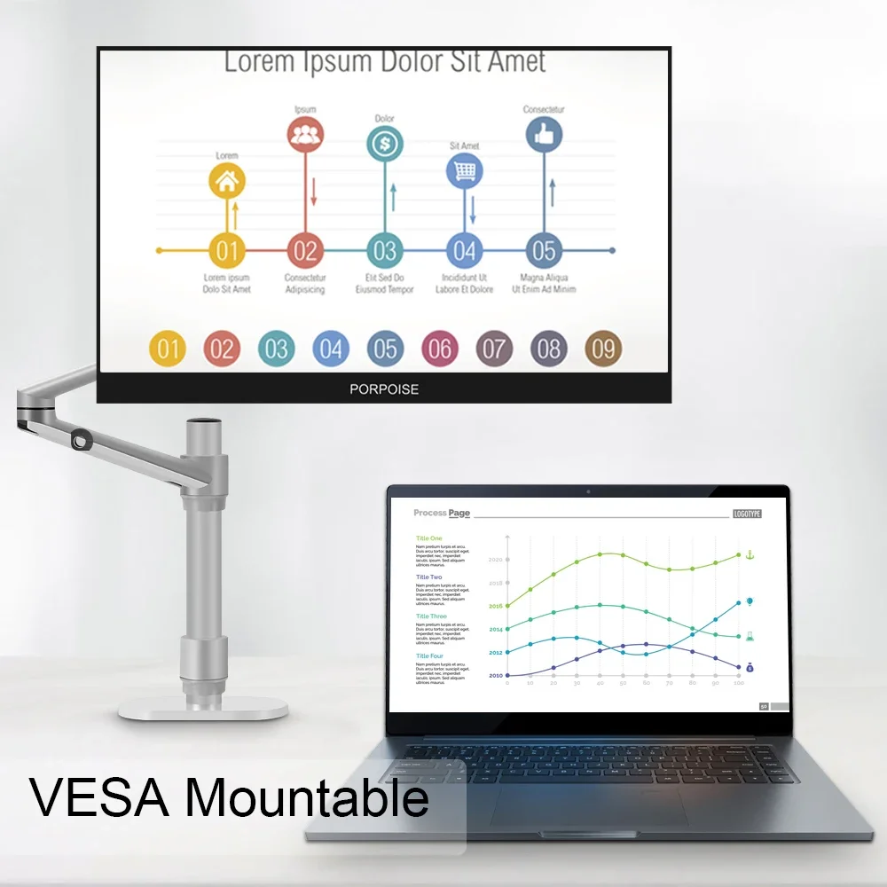 Monitor portátil ultra-claro, 2K, 14 ", 16", 1600P, 100% RGB, laptop, USB C, HDMI, computador de jogos, tela IPS para PC, Mac