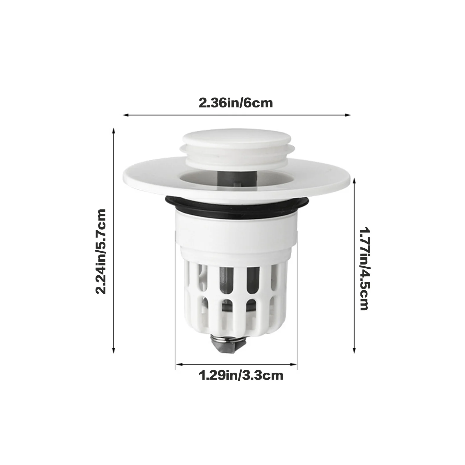 Bathroom Wash Basin Drain Plug Washbasin Drainer Bouncing Core Filter for Preventing Matters from Blocking