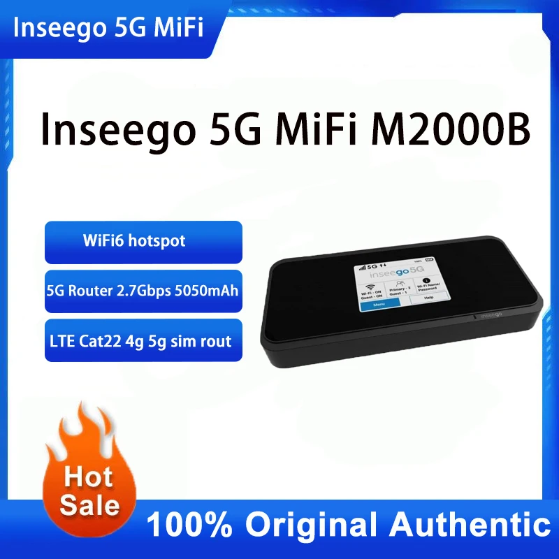 Inseego M2000B Router 5G asli baru 2.7Gbps 5050mAh saku WIFI layar sentuh 2.4GHz/5GHz WiFi6 hotspot LTE Cat22 4g 5g sim rout