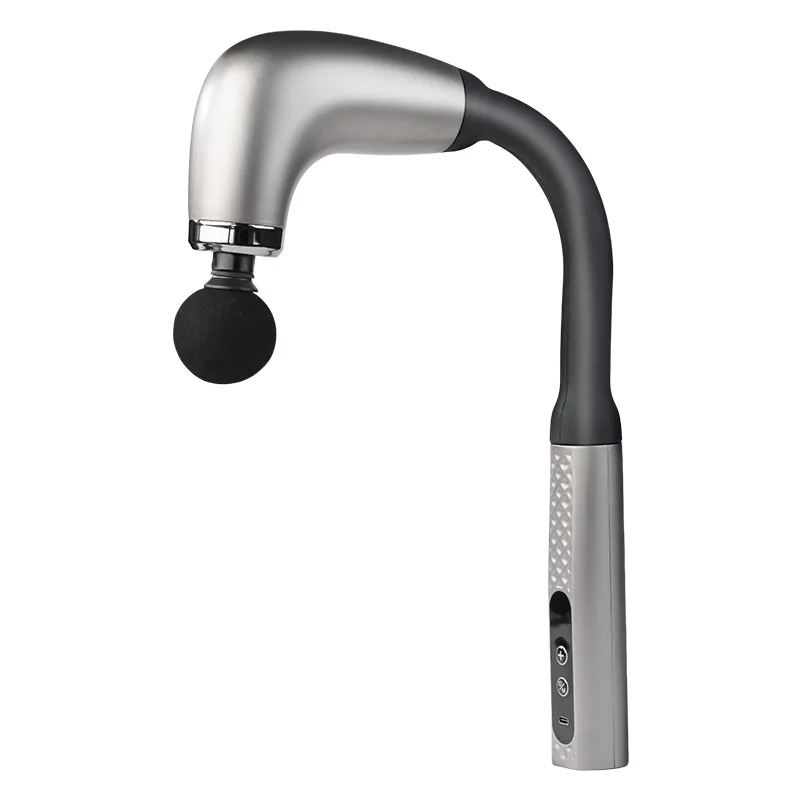 

Curved Hook Fascial Gun U-Shaped Long Handle 9-Level Intelligent Adjustment Silent Operation for Muscle Relief