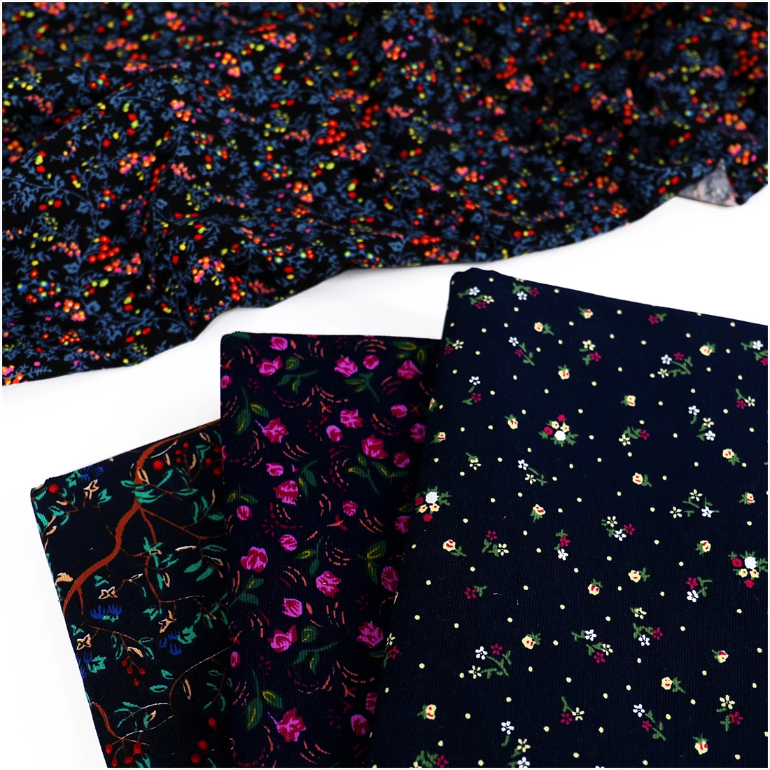 Flower Printed 100% Pure Cotton Fabric For Making Appareal Dress DIY Handmade Bag Decoration Coton Cloth