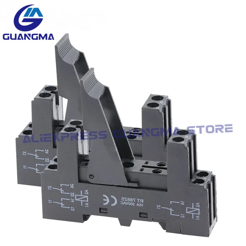 10pcs 100% New Relay base RT78625 14F-2Z-C2 collocation G2R-2 JQX-14F-2 HF115F 8 holes Socket