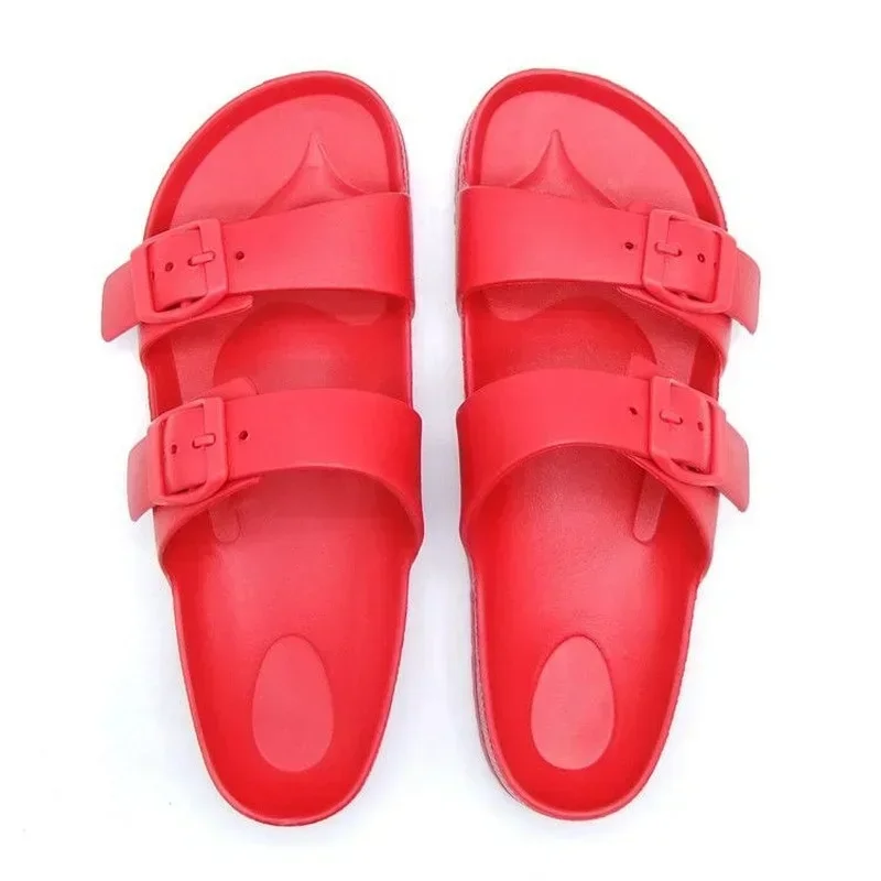 Summer EVA Unisex Outdoor Slippers High-quality Non-slip Sandals Soft Fashion Green Trend Simple Beach Sides Jelly Shoes slides