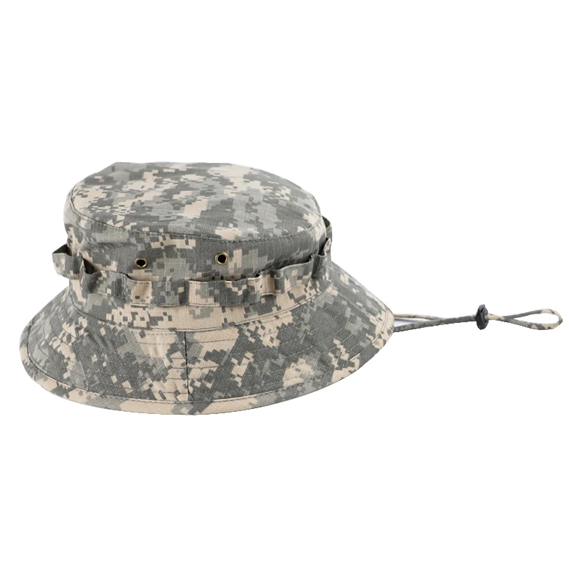 Herren Panama Hut Fischerhut Taktischer Sonnenschutz Tarnfarben Outdoor Reise Klettern Angeln Kappe Training Strand Herren Wanderhut – Detail 20