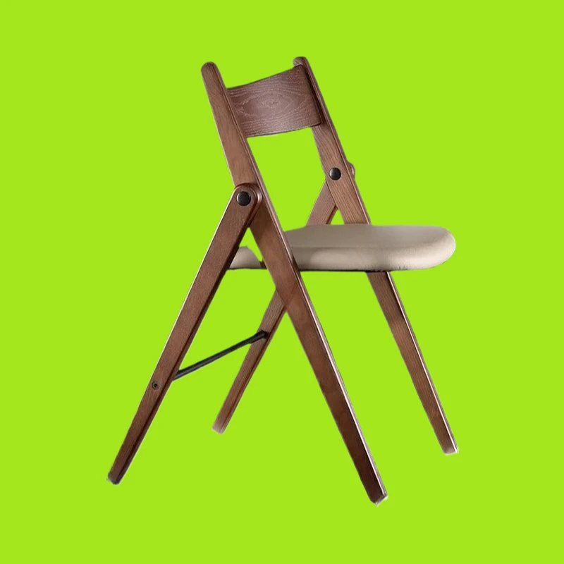 

Chair Foldable dining home solid wood dining table Nordic Designer Soft Cushion Cafe Leisure Chairs