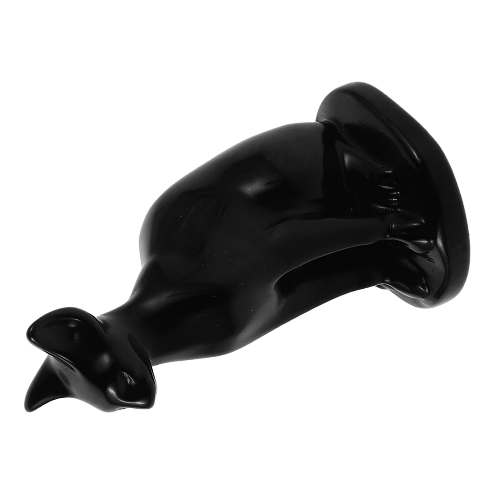 

Home Decor Egyptian Cat Ornament Black Obsidian Manual Figurine Garden Bookshelf Figure Fitness