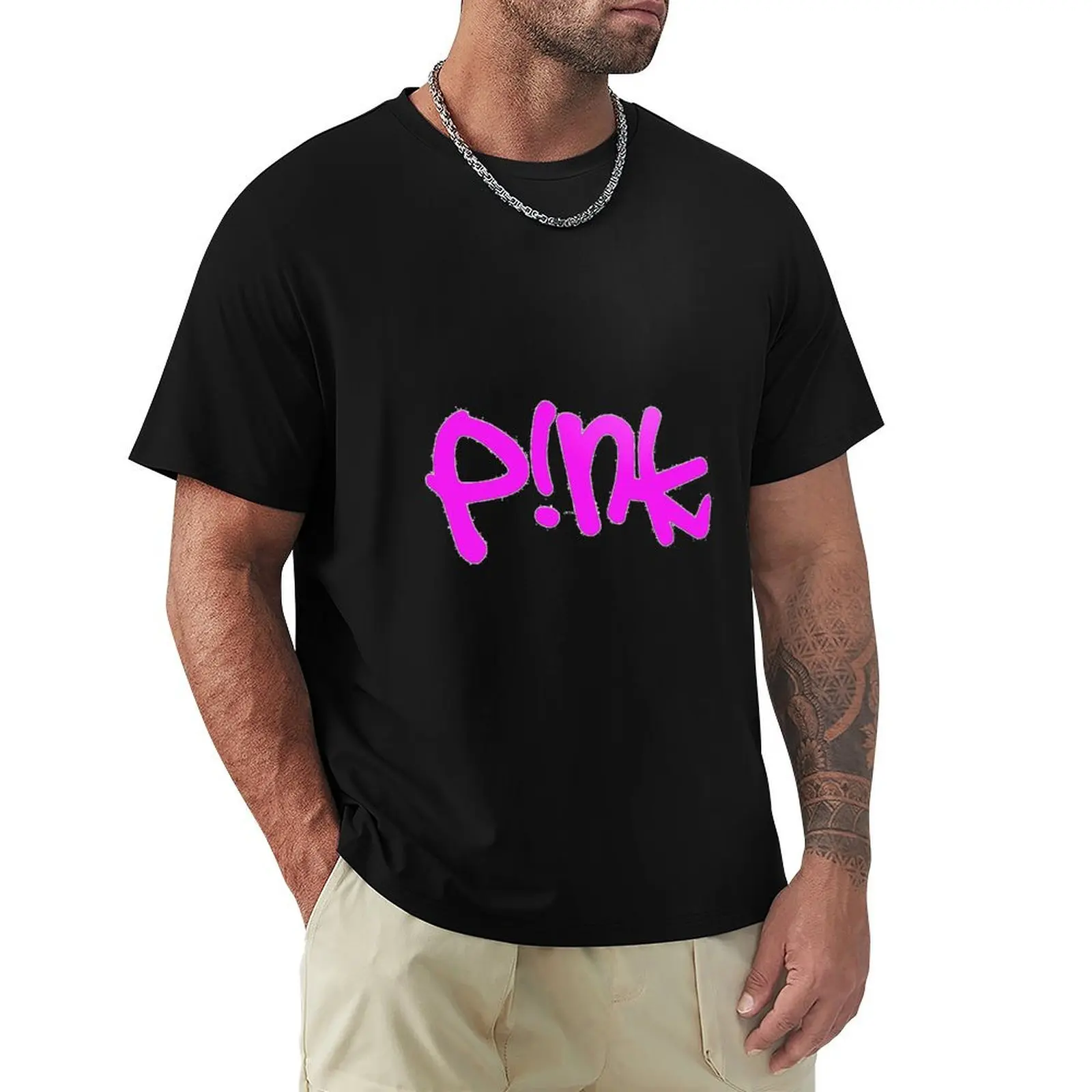PINK TOUR TOUR T-Shirt Work Short Sleeve Cotton Top