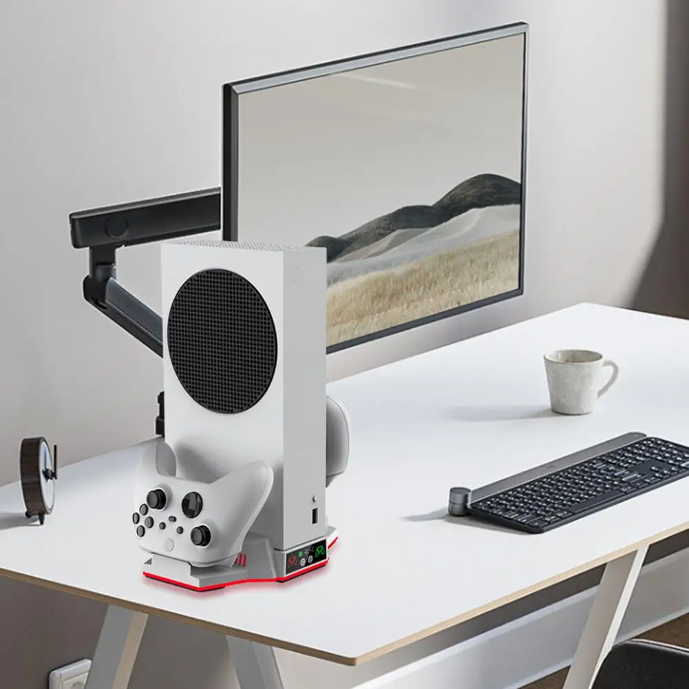 Dual-Controller-Ladestation, vertikaler RGB-Ständer mit Dual-Controller-Ladestation, USB 2.0-Anschluss für Xbox S-Spielekonsole