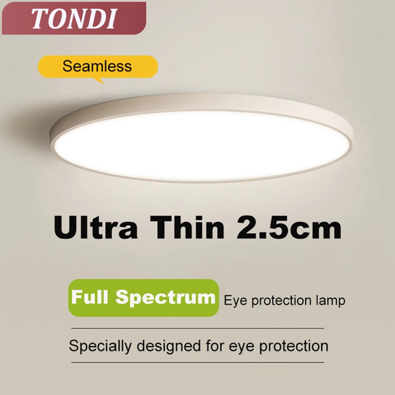 

TONDI Ultra Thin LED Ceiling Light Living Room Bedroom Kitchen Dining Room Lighting Decoration AC110/220V Chandelier