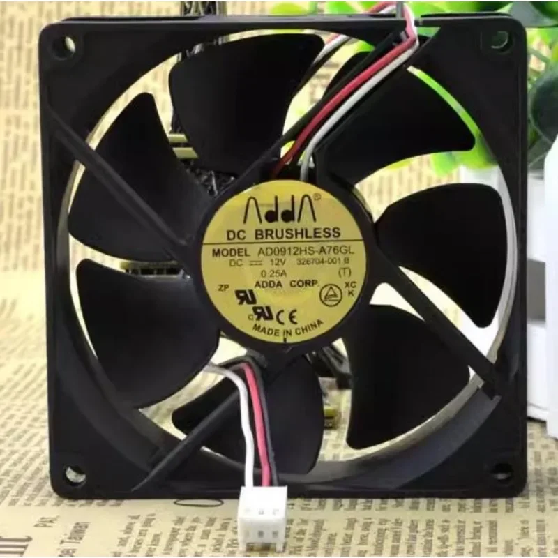 

Original New CPU Fan For ADDA AD0912HS-A76GL 9025 9CM 12V 0.25A Chassis Fan 90*90*25mm