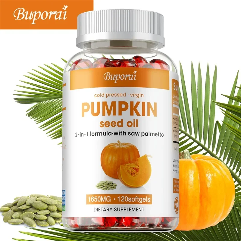 

Pumpkin Seed Oil - Supports Hair, Urinary and Bladder Health, Promotes Prostate Health and Relieves Fatigue