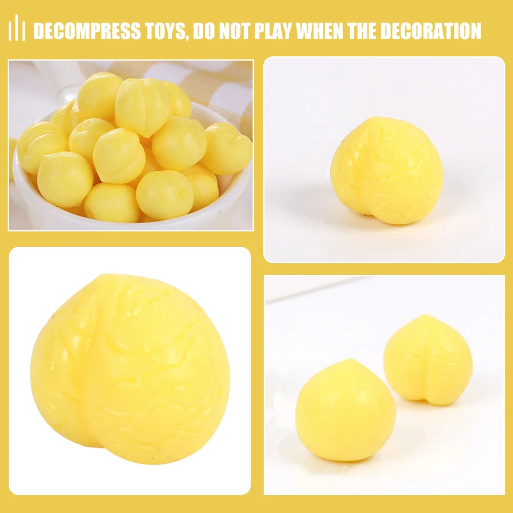 25 قطعة شكل الخوخ الصغير ضغط الإجهاد الإغاثة مرونة الفواكه تخفيض الضغط المحمولة القلق تخفيف الضغط اللعب
