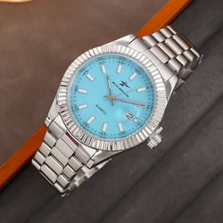 Business Men's Wristwatches Date Stainless Steel Round Quartz Classic Male Watches Luxury Casual Sport Clock for Couple Gift