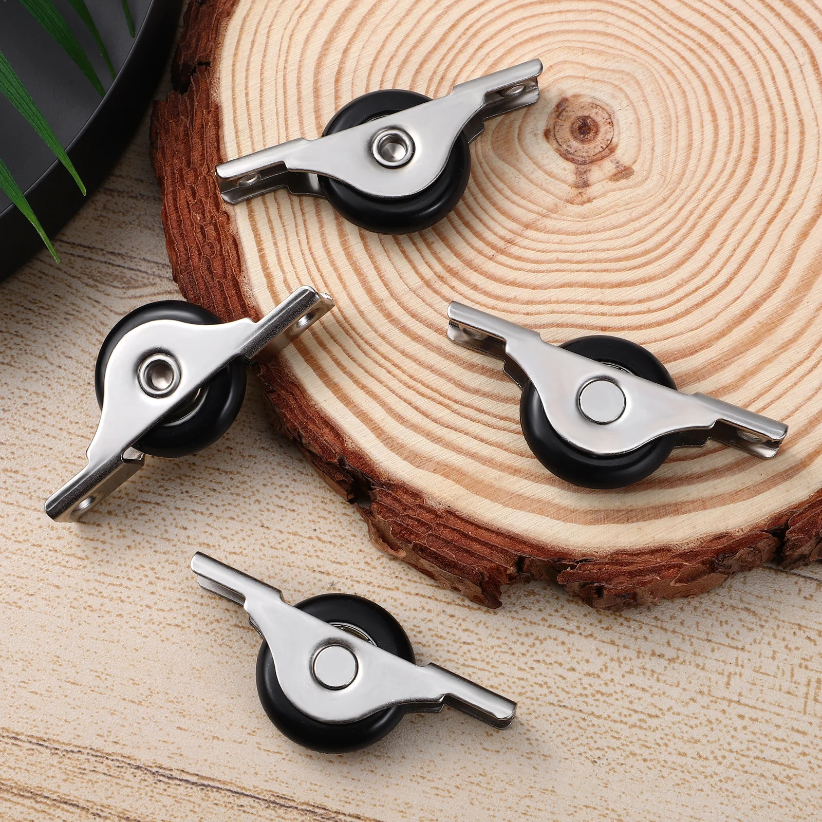 

4Pcs Compact Lightweight Closet Door Roller Easy to Install for Cabinet Wardrobe Wheels Sliding Cabinet Door Hardware