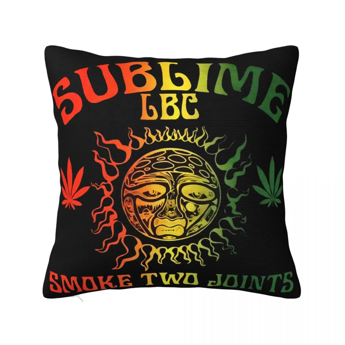 Sublime Smoke Two Joints Lbc 40Oz Sun Black New Official Band MerchBand Classic Splicing Customized Pillow Case