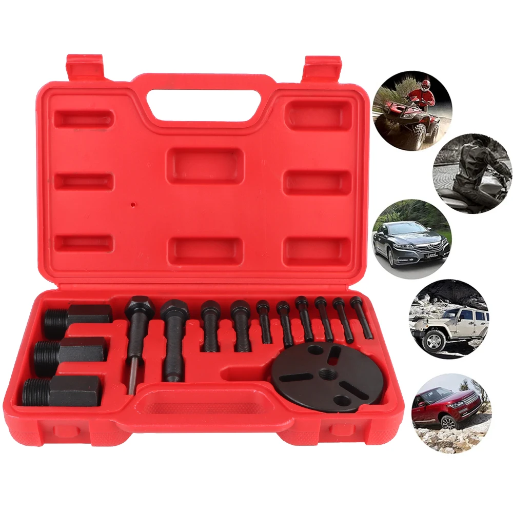 مزيل الضاغط المثبت مجتذب 14 قطعة تكييف هواء السيارة للسيارات FS6 ، C171 ، 6P و 148 مجموعات أدوات إزالة قابض الضاغط #1