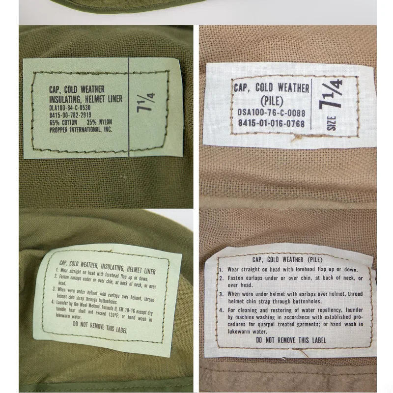 U.S. Army Official Issue Winter Helmet Liner Hat (70-80s)