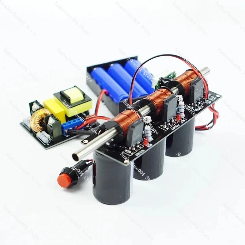 

High-voltage Integrated Electromagnetic Gun Multi-stage DIY Coil Gun Kit Physics Experiment Teaching Science and Education Model
