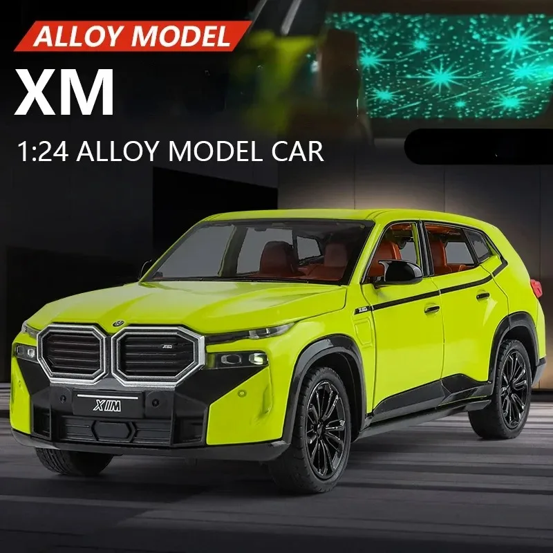 

1:24 BMW XM Alloy Metal Diecast Model Car Casting Sound And Light Children's Toys Gift With Kids Collectibles Hobbies Gifts C347